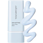 JUNG SAEM MOOL base de tono para la piel en botella azul neutraliza subtonos amarillos.