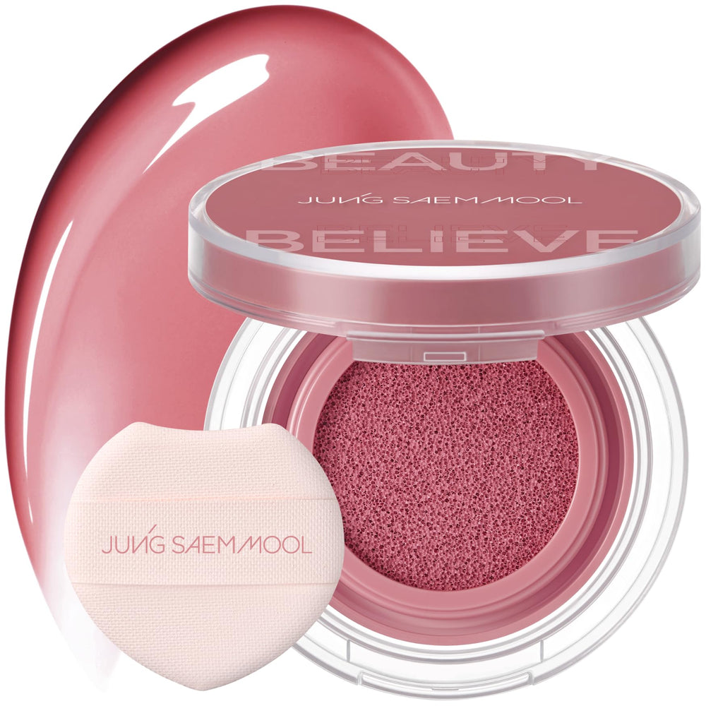 JUNG SAEM MOOL Artist Cushion Blush Rare Rose aplicado para un rubor suave y natural