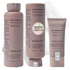Jupiter shampoing Équilibre : bouteille illustrant le soin du cuir chevelu et la fraîcheur