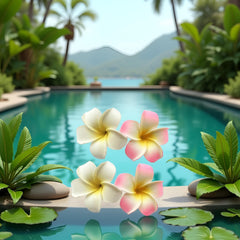 Juroicessry clip de flor plumeria para bodas y eventos.