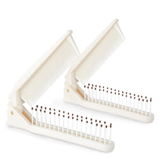 Peine plegable doble de Jurrissa cerrado, ideal para bolso y viaje.