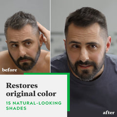 Just for Men Champú Coloración: tecnología de gris objetivo para un resultado natural.