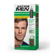 Just For Men Champú en Color: bote de aplicación para cobertura de canas rápida y natural.