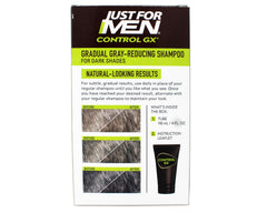 Just for Men Control GX, empaque práctico para uso diario y coloración sin complicaciones.