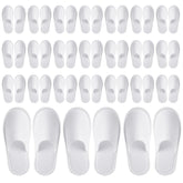Pantuflas desechables Juvale con empaque individual, higiene garantizada para huéspedes