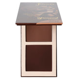 Juvia's Place Bronzed Duo Bronzer, empaque compacto, ideal para retoques diarios.