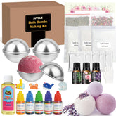 JUYRLE kit-bombas-de-bano con moldes metálicos para burbujas relajantes.
