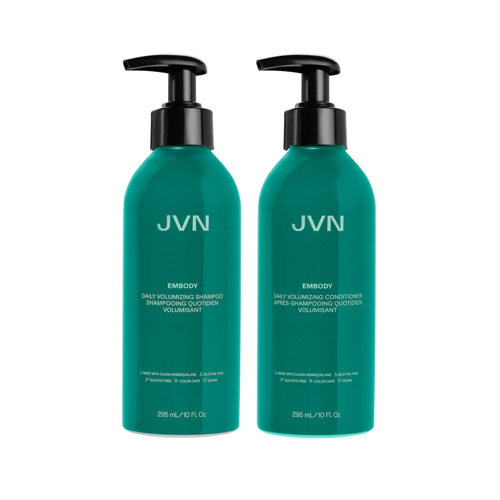 JVN Embody Champú: botella en primer plano para volumen ligero y limpieza.