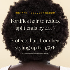 Avant-après JVN: cheveux plus lisses et moins de frisottis.