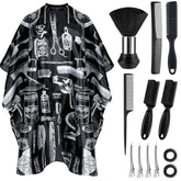 Capa de barbero JZko 63x55 ajustable para cobertura total durante cortes