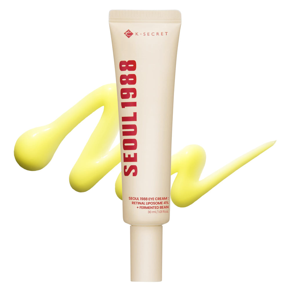 K-SECRET SEOUL 1988 crema ojos en envase, suavidad visible al tacto