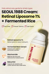 Textura suave de la crema retinal para aplicar en rostro y cuello