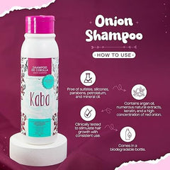 Kaba Champú de Cebolla durante el lavado cuida el cuero cabelludo.