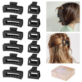Kacmagic pinza rectángulo grande negro, sujeción firme para cabello grueso durante el día