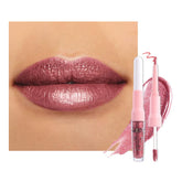 Delineador labial y labial metalico mauve de Kaely para delineado preciso y color duradero