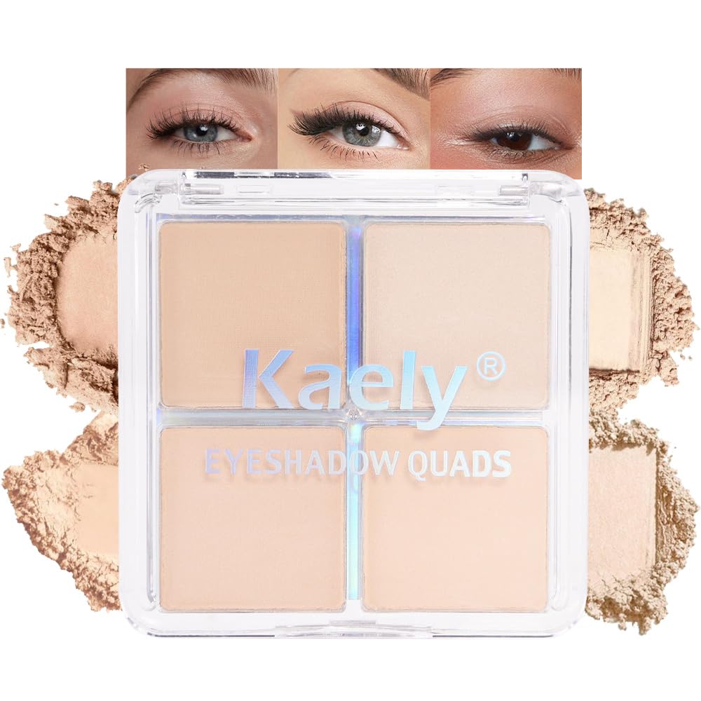 Kaely Vanilla Nude Beige Mate: paleta de sombras para un look suave y duradero.