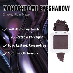 Kaely Smokey Plum sombra única: acabado mate duradero para ojos discretos