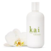 kai loción corporal manteca de karité, botella 8oz; piel suave y nutrida.