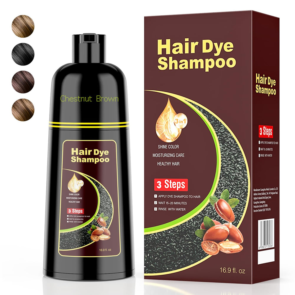KAISASA Champú Tinte 3 en 1 con argán: envase destacado para color y nutrición del cabello.