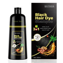 KAISASA shampoo-tinte-3-en-1 para cabello negro, cubre canas y da brillo