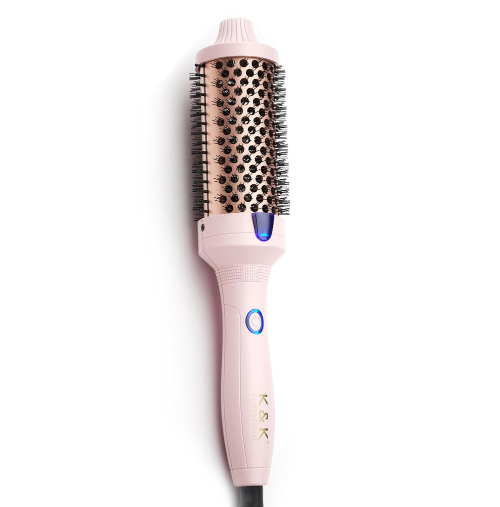 K&K cepillo termico para rizos de 1,77 pulgadas ofrece volumen duradero.