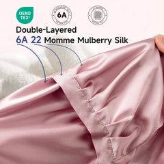 Kaome bonete seda doble capa para protección del cabello durante la noche.
