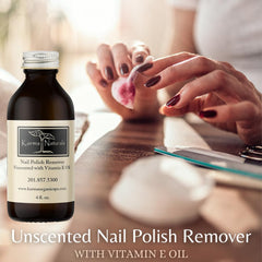 Karma Organic Remover Esmalte Sin Olor - aplicación con disco de algodón para retirar esmalte