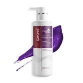 Karseell champú púrpura para cabello rubio y plata neutraliza tonos amarillentos para un resultado más luminoso.