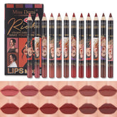Katiluxiya: pack de 12 delineadores labiales para definir y perfilar con durabilidad.