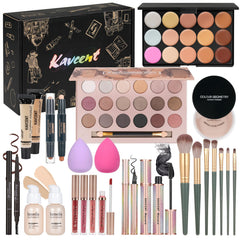 KAVCENT kit maquillaje: paleta de 18 colores para looks versátiles diarios.