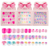 Kawyehu Uñas para Niños con estrellas y corazones, ideal para fiestas infantiles.