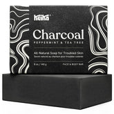 Keika barra carbón activo, limpieza profunda para piel grasa.