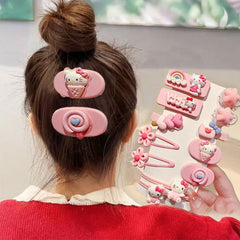 KELBBO clips pelo con diseño animado rosa para estilos divertidos.