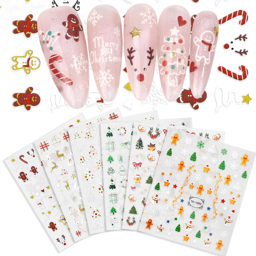 KELHOMECL copos-de-nieve-diseño: acabado festivo para uñas brillantes