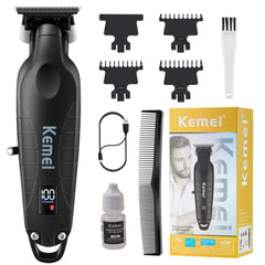 Kemei 2293: cortapelos profesional para uso en casa con manejo cómodo.
