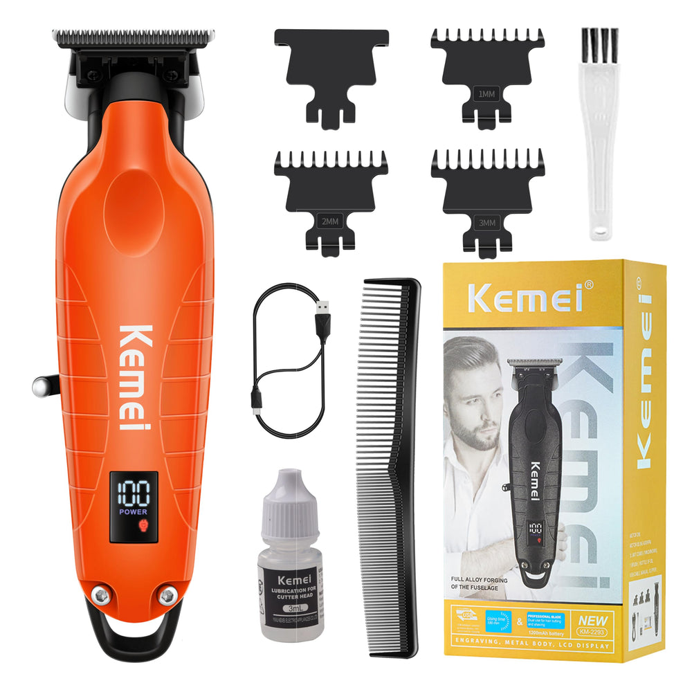 KEMEI 2293 con guía de 1 mm para acabados precisos.