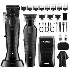 KEMEI set profesional de cortapelos para cortes precisos y suaves.