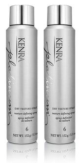 Kenra Platinum texturizante seco, botellas visibles para mejorar textura y volumen.