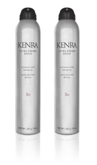 Kenra Ultra Freeze Spray 30: dos frascos para fijación duradera.
