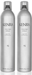 Kenra Volumen Spray frente: dúo de botellas para volumen duradero.