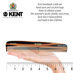 Kent 9T, dientes finos y gruesos, deslizamiento suave para cabello y barba.