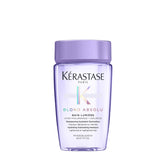 Kérastase Blond Absolu Champú Iluminador, bote de 75 ml, brillo intenso para cabello rubio.