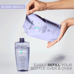 KÉRASTASE Blond Absolu Lumière, brillo capilar destacado, ideal para cabello iluminado.