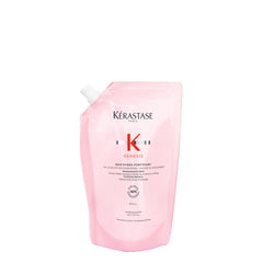 Kérastase Genesis Hydra-Fortifiant shampoo botella, envase práctico para uso diario y fortalecimiento del cabello.
