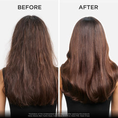 Texture crème du Gloss Absolu Milk qui glisse facilement sur les cheveux.