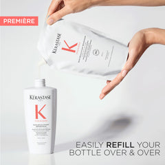 Kerastase Première Bain Décalcifiant: cabellos dañados muestran mejora tras uso regular.
