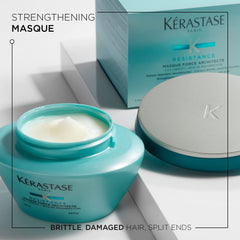 KÉRASTASE Resistance Masque Force Architecte – texture crème nourrissante pour reconstruction capillaire.