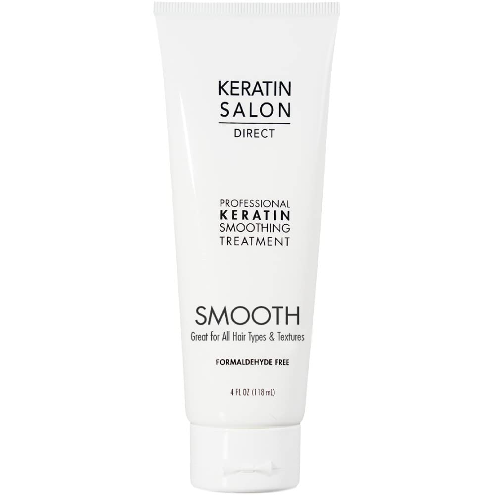 Keratin Salon Direct présente sa bouteille de keratine, pour des soins capillaires professionnels à domicile.
