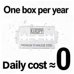 Keropy 100, compatibilidad universal, se ajusta a maquinillas estándar.