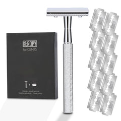 Keropy afeitadora de doble filo con acero inoxidable para un afeitado suave.